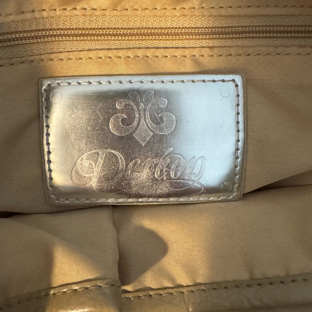 Dereon Vintage Y2K Gold and Brown Shoulder Bag - Picture 9 of 13